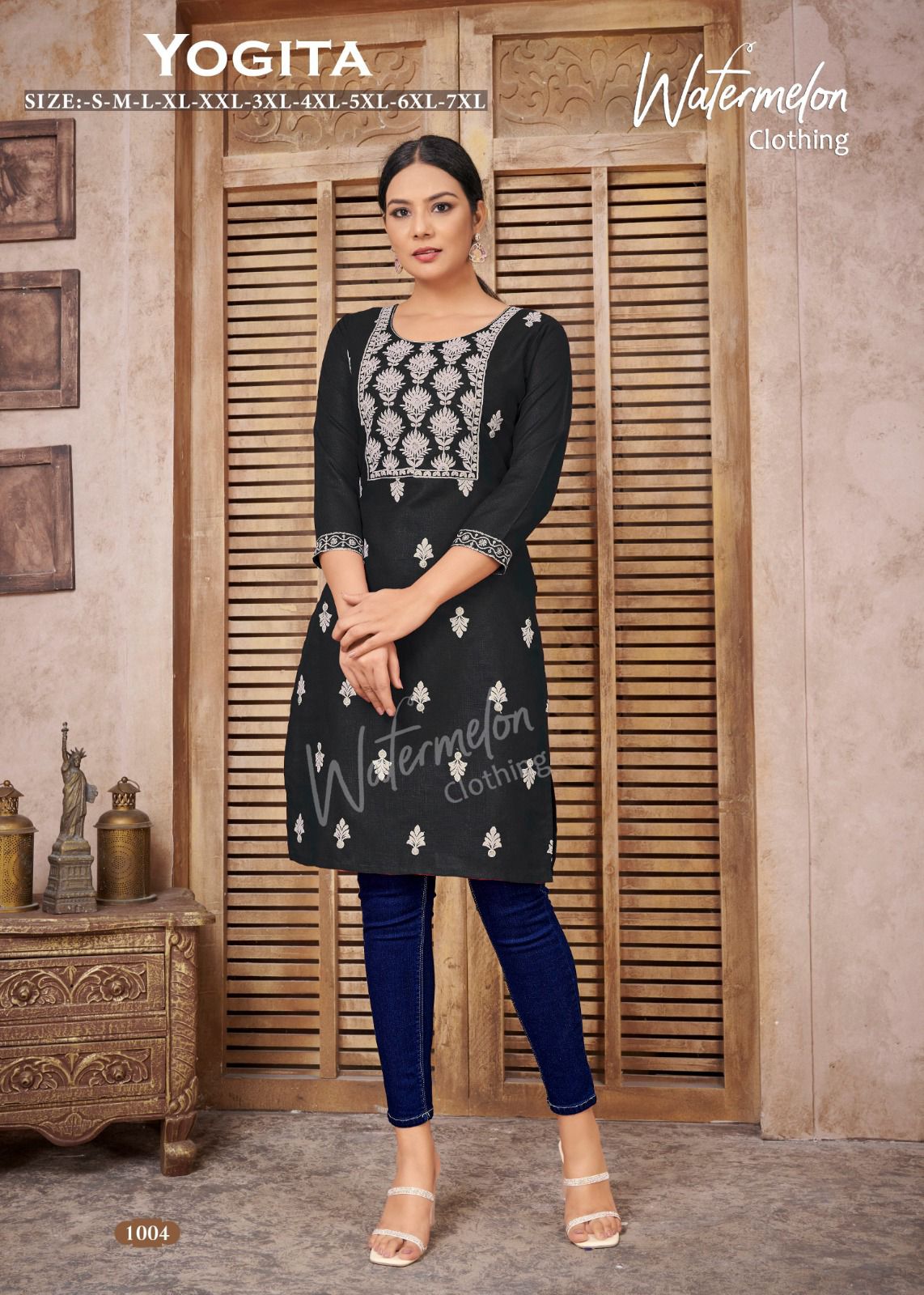 Yogita Cotton Embroidery Kurtis Catalog